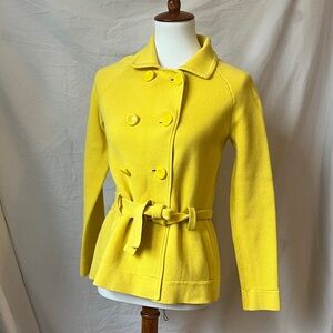 Yellow Double-Breasted Women's sweater coat from Ann Taylor